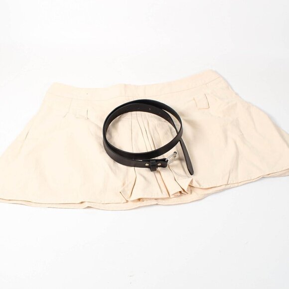Boohoo Belt Detail Pleated Micro Mini - NWT - Size 10 - Picture 2 of 8